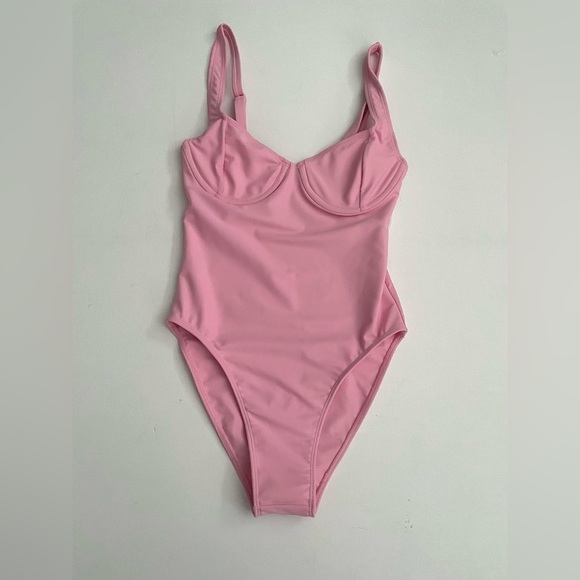 Free People x Seea Ginger One Piece Swimsuit Candy Pink Cheeky S Small - Picture 2 of 7